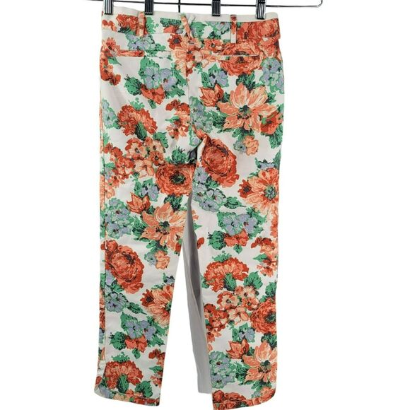 Anthropologie Floral Pants Women’s Size 6 Boho Casual Chic Resort Preppy - Picture 2 of 8